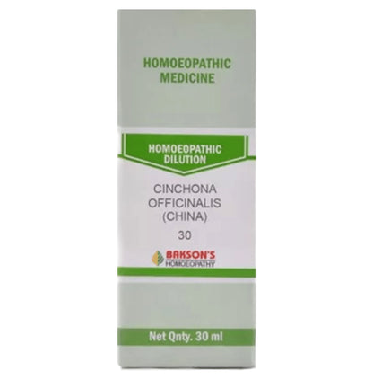Bakson's Homeopathy Cinchona Officinalis (China) Dilution 30 - Classic Derma