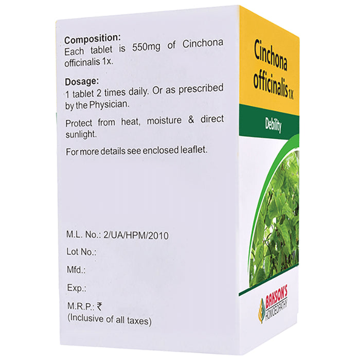 Bakson's Homeopathy Cinchona Officinalis 1X