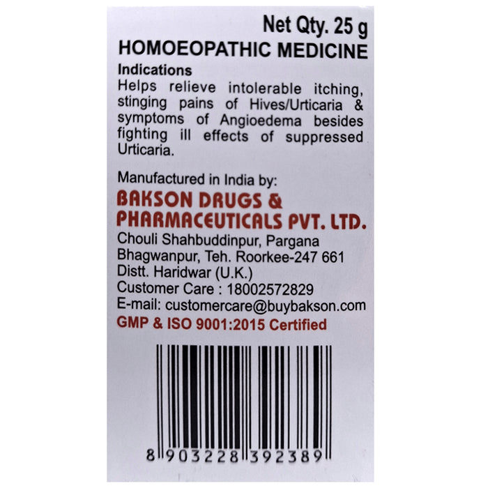 Bakson's Homeopathy Compound # 3 Hives/Urticaria Tablet
