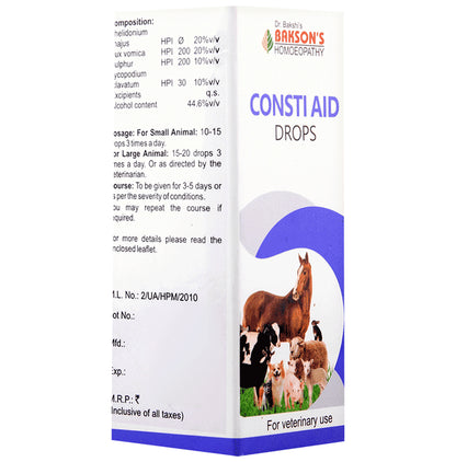 Bakson's Homeopathy Consti Aid Drop for Veterinary Use