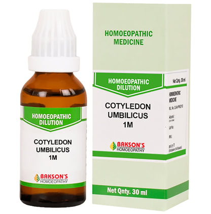 Bakson's Homeopathy Cotyledon Umbilicus Dilution 1M - Classic Derma