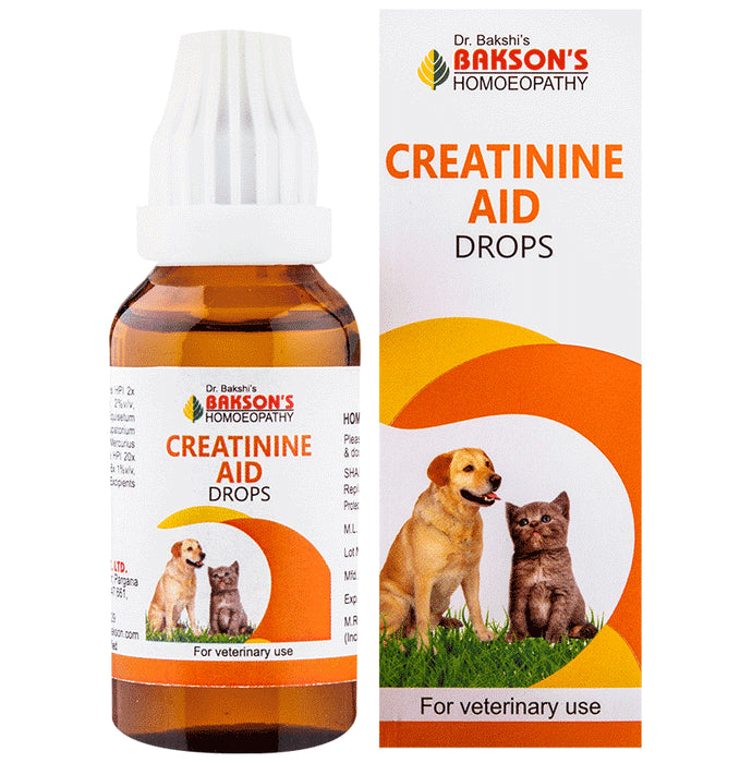 Bakson's Homeopathy Creatinine Aid Drop for Veterinary Use - Classic Derma