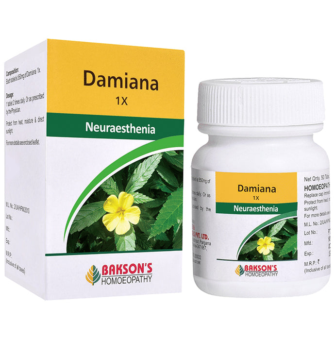 Bakson's Homeopathy Damiana 1X - Classic Derma