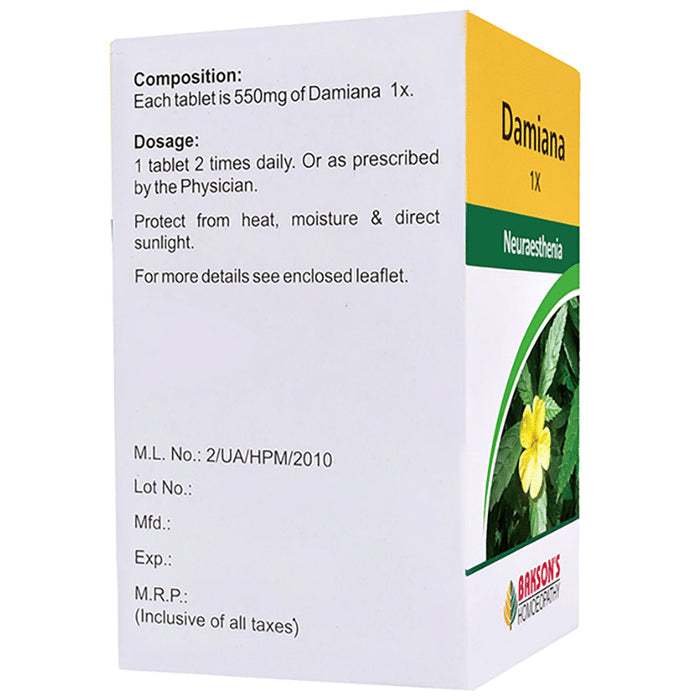 Bakson's Homeopathy Damiana 1X
