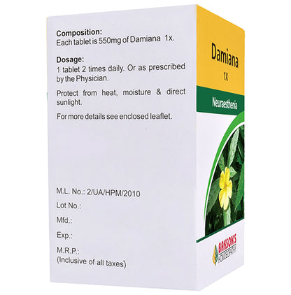 Bakson's Homeopathy Damiana 1X