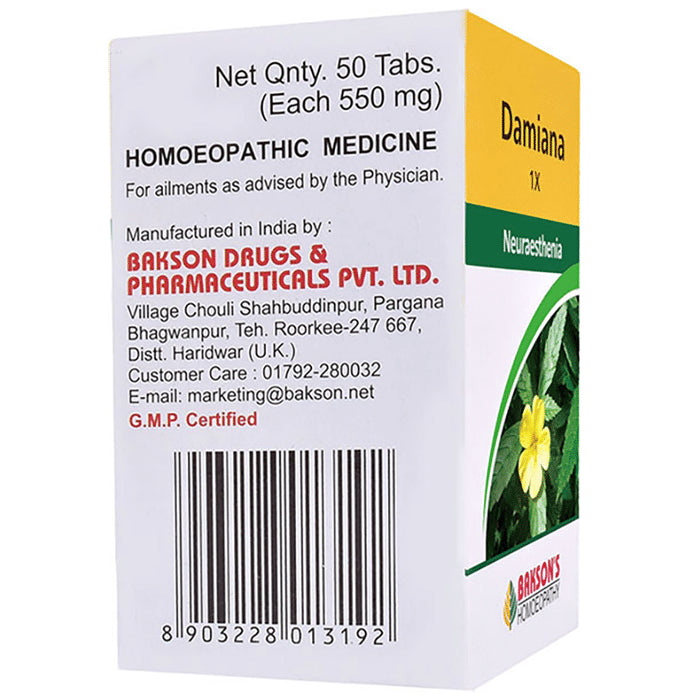 Bakson's Homeopathy Damiana 1X