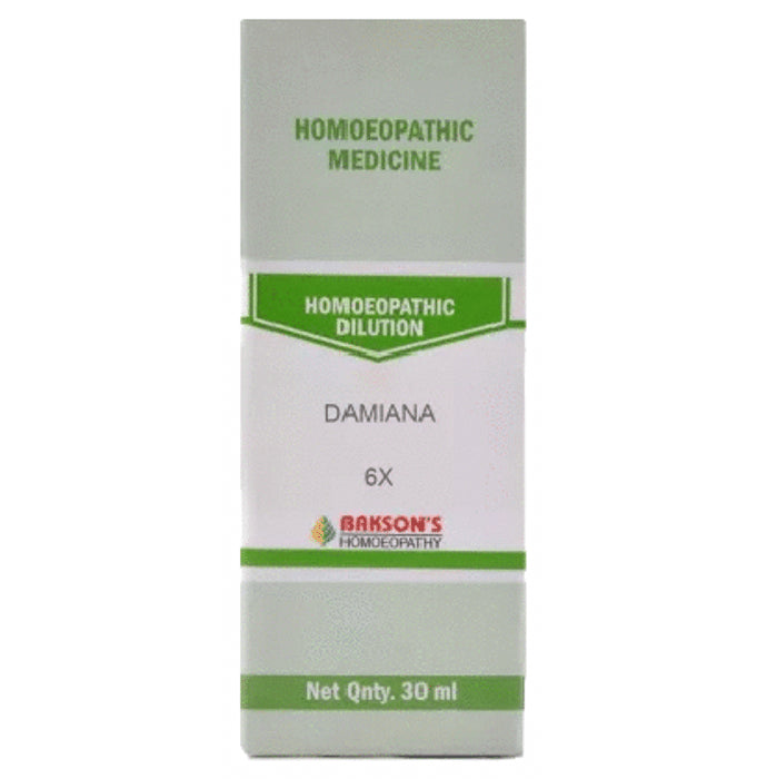 Bakson's Homeopathy Damiana Dilution 6X - Classic Derma