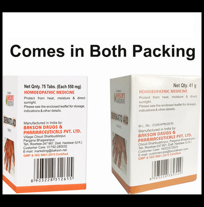 Bakson's Homeopathy Dermato Aid Tablet