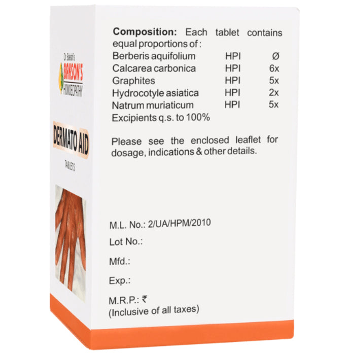 Bakson's Homeopathy Dermato Aid Tablet