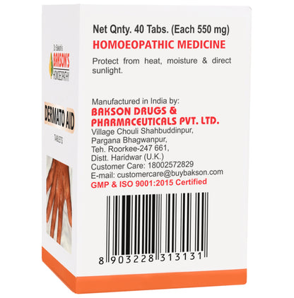 Bakson's Homeopathy Dermato Aid Tablet