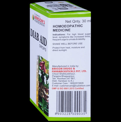 Bakson's Homeopathy Diab Aid Drop