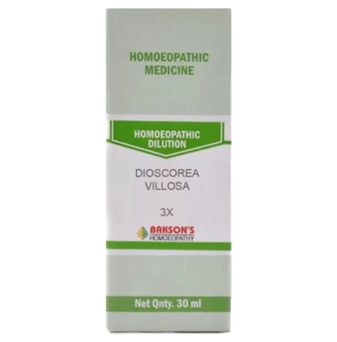 Bakson's Homeopathy Dioscorea villosa Dilution 3X - Classic Derma