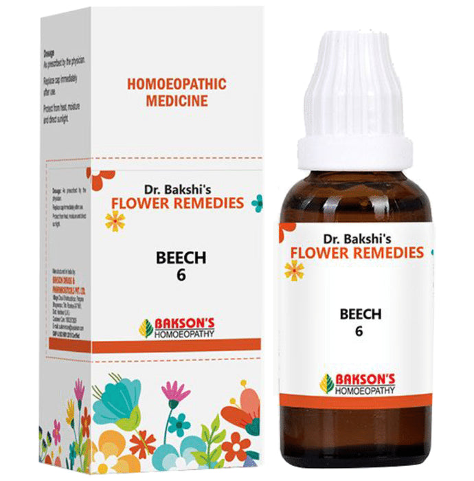 Bakson's Homeopathy Dr. Bakshi Flower Remedies Beech Drop 6 - Classic Derma