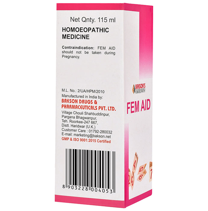 Bakson's Homeopathy Fem Aid Syrup