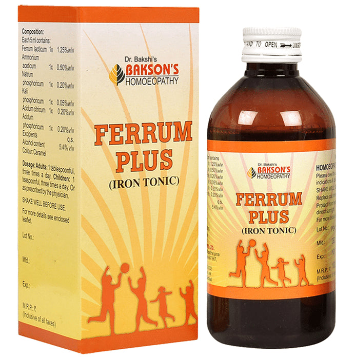 Bakson's Homeopathy Ferrum Plus Iron Tonic - Classic Derma