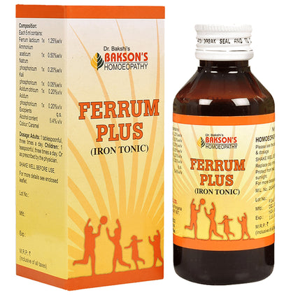 Bakson's Homeopathy Ferrum Plus Iron Tonic - Classic Derma