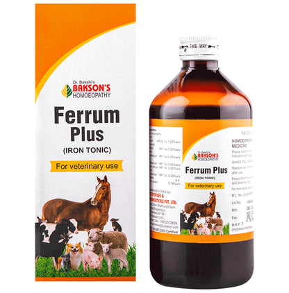 Bakson's Homeopathy Ferrum Plus Iron Tonic for Veterinary Use - Classic Derma