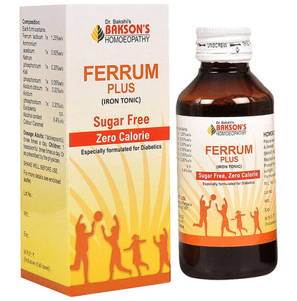 Bakson's Homeopathy Ferrum Plus Iron Tonic Sugar Free - Classic Derma
