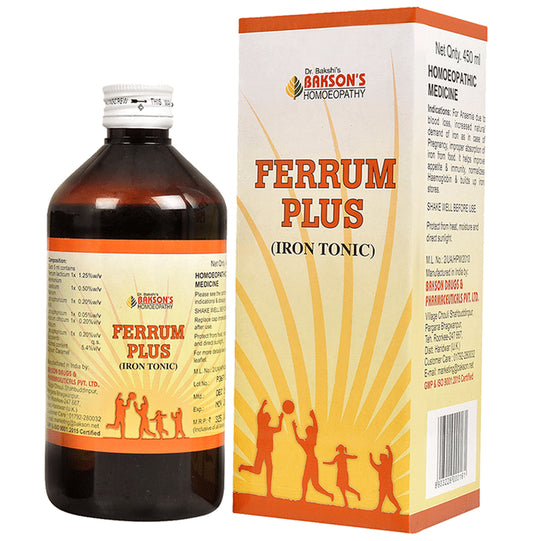 Bakson's Homeopathy Ferrum Plus Iron Tonic Sugar Free - Classic Derma