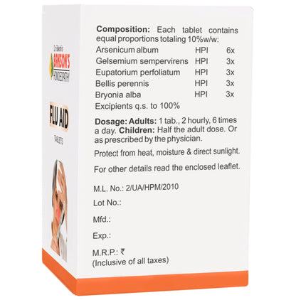 Bakson's Homeopathy Flu Aid Tablet