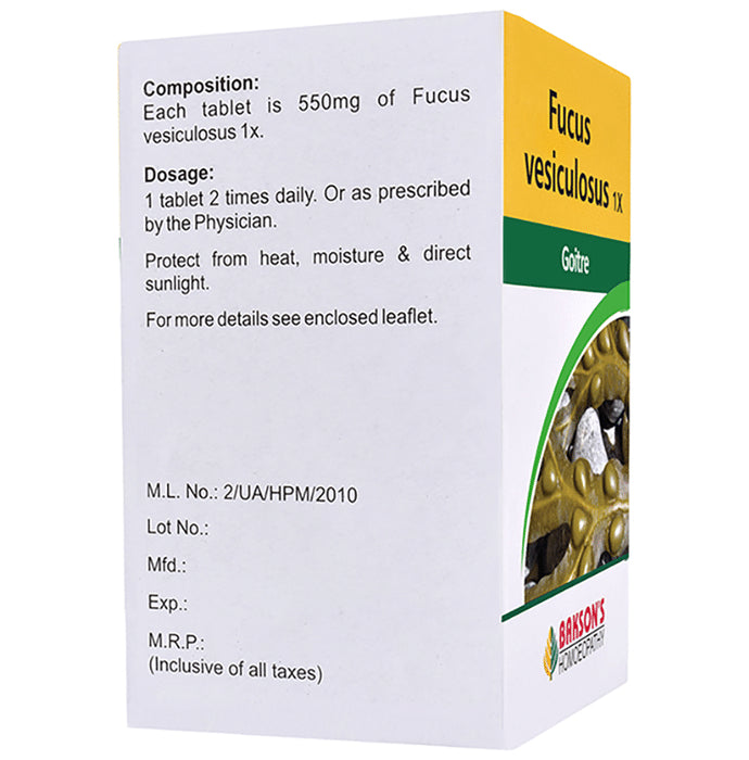 Bakson's Homeopathy Fucus Vesiculosus 1X