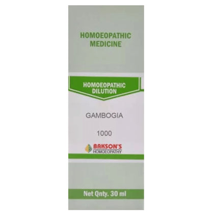 Bakson's Homeopathy Gambogia Dilution 1000 CH - Classic Derma