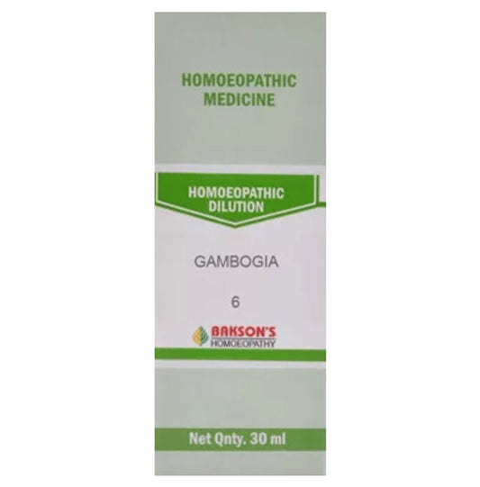 Bakson's Homeopathy Gambogia Dilution 6 CH - Classic Derma