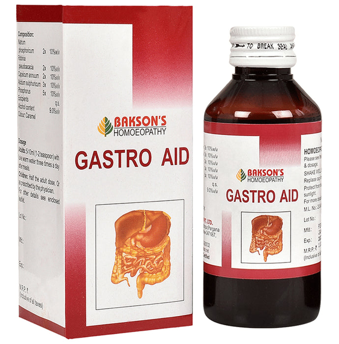 Bakson's Homeopathy Gastro Aid Syrup - Classic Derma