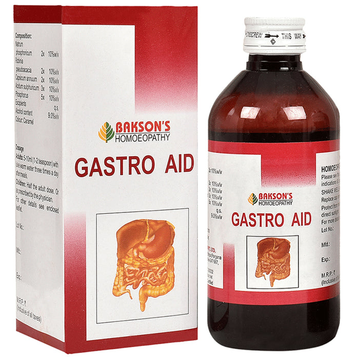 Bakson's Homeopathy Gastro Aid Syrup - Classic Derma