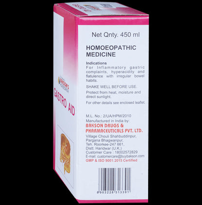 Bakson's Homeopathy Gastro Aid Syrup