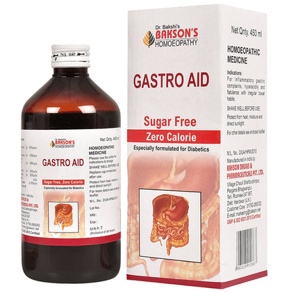 Bakson's Homeopathy Gastro Aid Syrup Sugar Free - Classic Derma