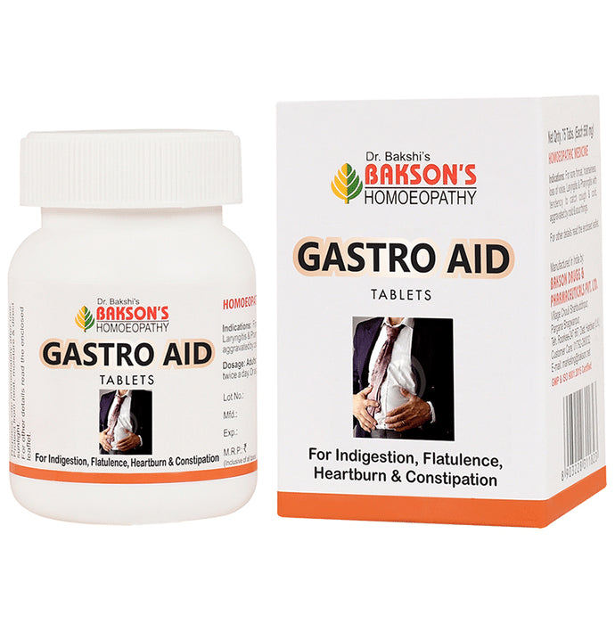 Bakson's Homeopathy Gastro Aid Tablet - Classic Derma