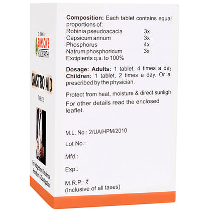 Bakson's Homeopathy Gastro Aid Tablet