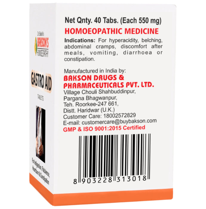 Bakson's Homeopathy Gastro Aid Tablet