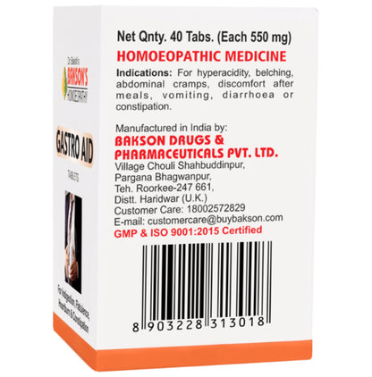 Bakson's Homeopathy Gastro Aid Tablet