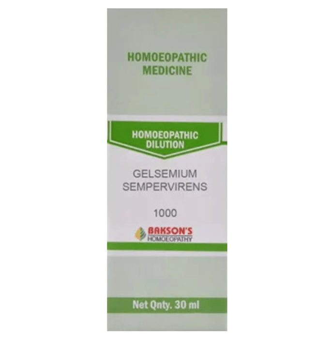 Bakson's Homeopathy Gelsemium Sempervirens Dilution 1000 CH - Classic Derma