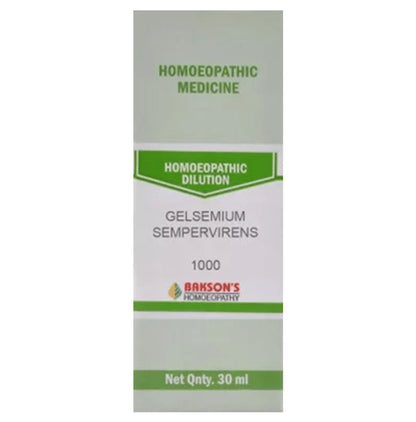 Bakson's Homeopathy Gelsemium Sempervirens Dilution 1000 CH - Classic Derma