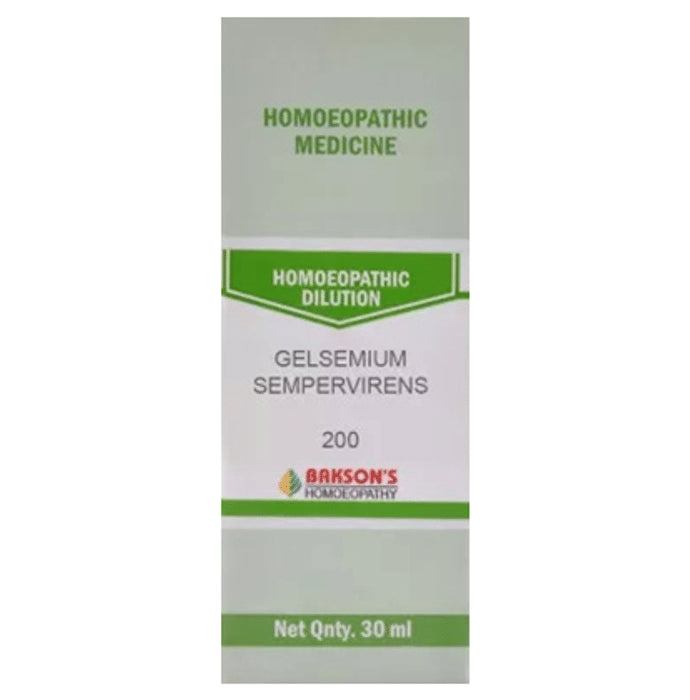 Bakson's Homeopathy Gelsemium Sempervirens Dilution 200 - Classic Derma