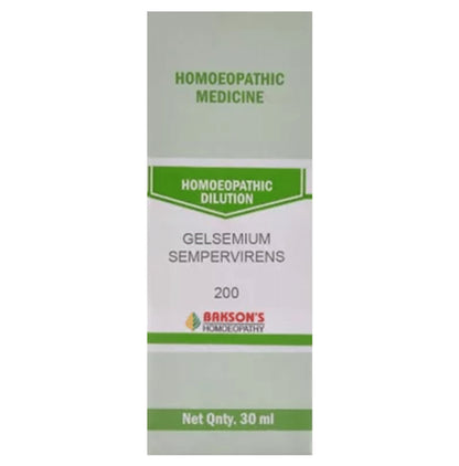 Bakson's Homeopathy Gelsemium Sempervirens Dilution 200 - Classic Derma