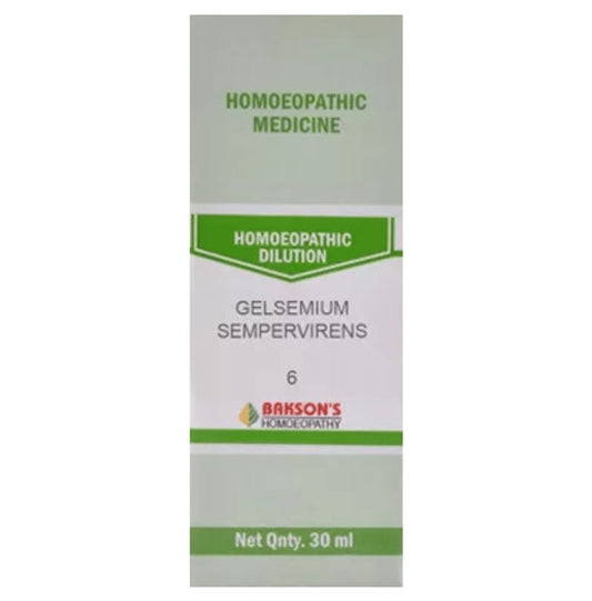 Bakson's Homeopathy Gelsemium Sempervirens Dilution 6 CH - Classic Derma