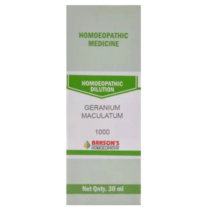 Bakson's Homeopathy Geranium Maculatum Dilution 1000 CH - Classic Derma