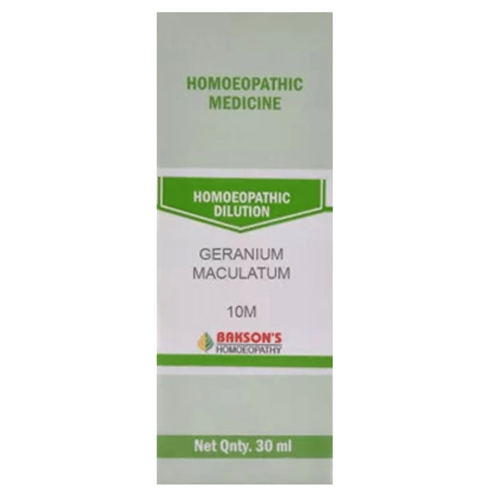 Bakson's Homeopathy Geranium Maculatum Dilution 10M - Classic Derma