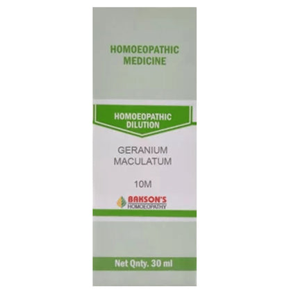 Bakson's Homeopathy Geranium Maculatum Dilution 10M - Classic Derma