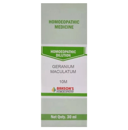 Bakson's Homeopathy Geranium Maculatum Dilution 10M - Classic Derma