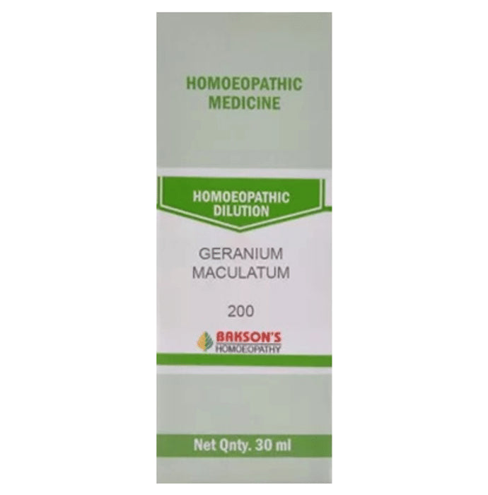 Bakson's Homeopathy Geranium Maculatum Dilution 200 - Classic Derma