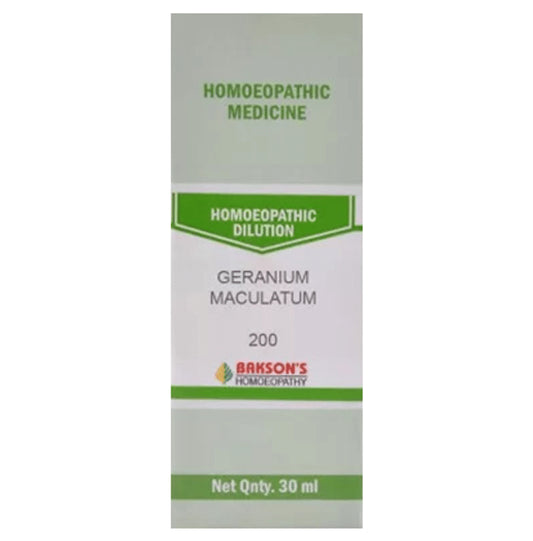 Bakson's Homeopathy Geranium Maculatum Dilution 200 - Classic Derma