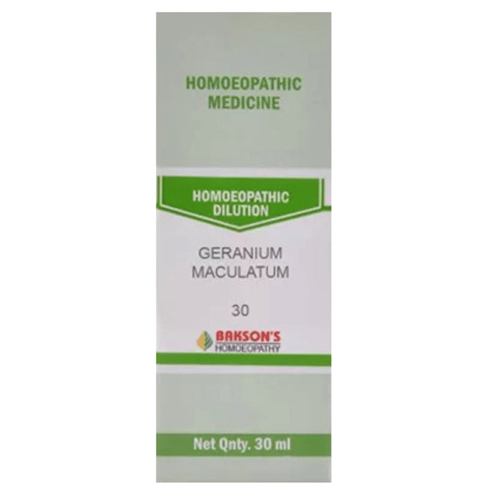 Bakson's Homeopathy Geranium Maculatum Dilution 30 - Classic Derma