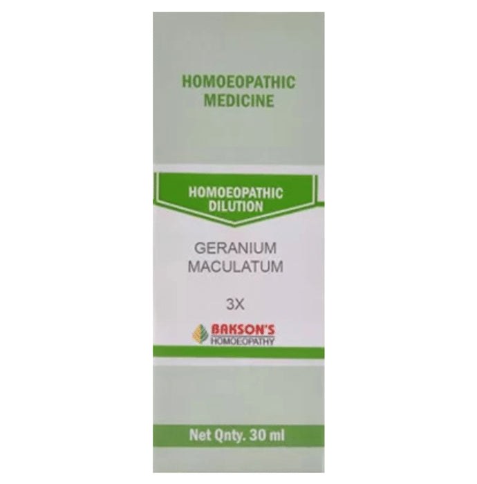 Bakson's Homeopathy Geranium Maculatum Dilution 3X - Classic Derma