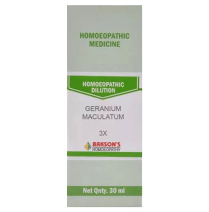 Bakson's Homeopathy Geranium Maculatum Dilution 3X - Classic Derma