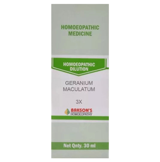 Bakson's Homeopathy Geranium Maculatum Dilution 3X - Classic Derma